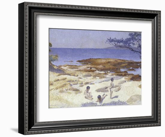 Beach at Cabasson (Baigne-Cul), 1891-92-Henri-Edmond Cross-Framed Giclee Print