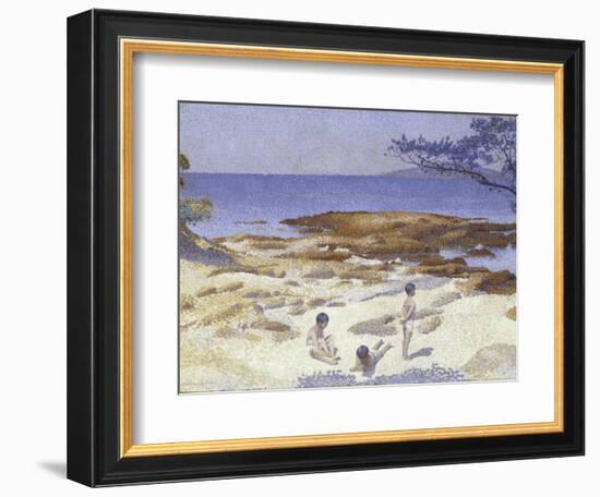 Beach at Cabasson (Baigne-Cul), 1891-92-Henri-Edmond Cross-Framed Giclee Print