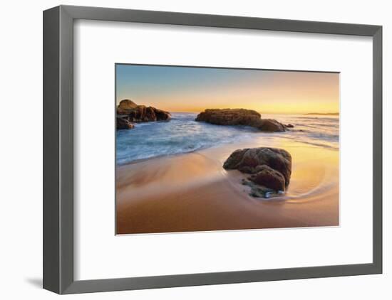 Beach at Cargese-Paolo De Faveri-Framed Giclee Print