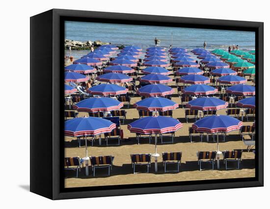 Beach at Cattolica, Adriatic Coast, Emilia-Romagna, Italy, Europe-Hans Peter Merten-Framed Premier Image Canvas