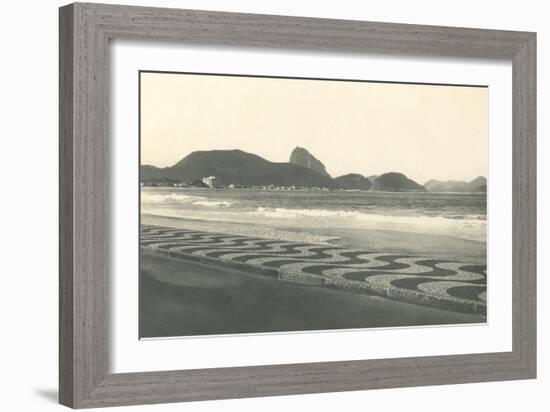 Beach at Copacabana-null-Framed Art Print