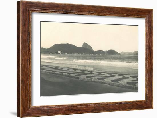 Beach at Copacabana-null-Framed Art Print