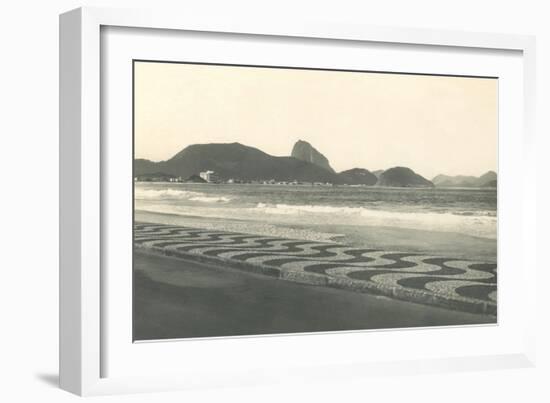 Beach at Copacabana-null-Framed Art Print