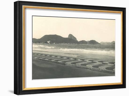 Beach at Copacabana-null-Framed Art Print