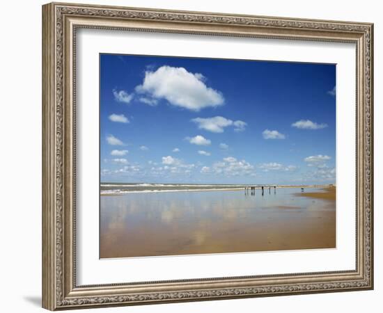 Beach at Cotes D'Argent in Gironde, Aquitaine, France, Europe-David Hughes-Framed Photographic Print