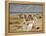 Beach at Courseulles-Henri Michel-Levy-Framed Premier Image Canvas