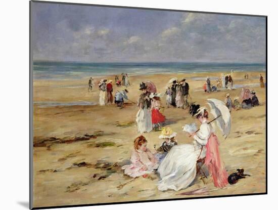 Beach at Courseulles-Henri Michel-Levy-Mounted Giclee Print