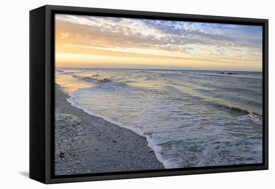 Beach at dawn, Sanibel Island, Florida.-William Sutton-Framed Premier Image Canvas