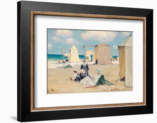 Beach at Dinard-Clarence Alphonse Gagnon-Framed Premium Giclee Print