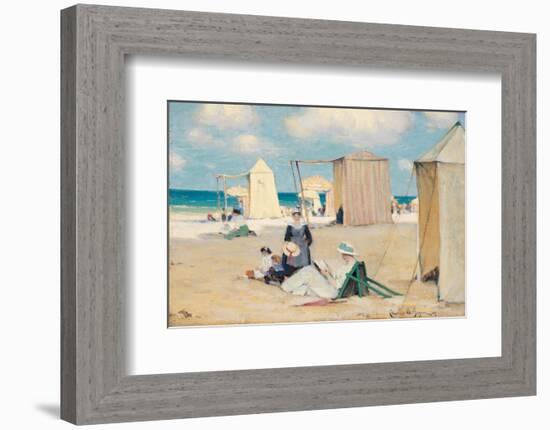 Beach at Dinard-Clarence Alphonse Gagnon-Framed Premium Giclee Print