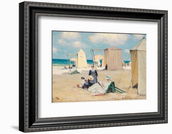 Beach at Dinard-Clarence Alphonse Gagnon-Framed Premium Giclee Print