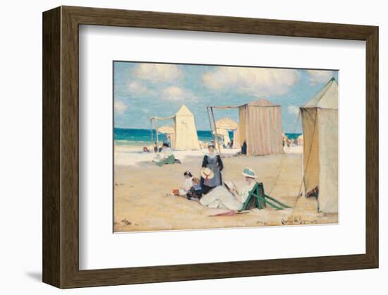 Beach at Dinard-Clarence Alphonse Gagnon-Framed Premium Giclee Print