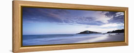 Beach at Dusk, Burgh Island, Bigbury-On-Sea, Devon, England-null-Framed Premier Image Canvas