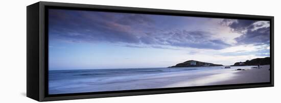 Beach at Dusk, Burgh Island, Bigbury-On-Sea, Devon, England-null-Framed Premier Image Canvas