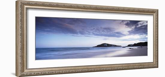 Beach at Dusk, Burgh Island, Bigbury-On-Sea, Devon, England-null-Framed Photographic Print