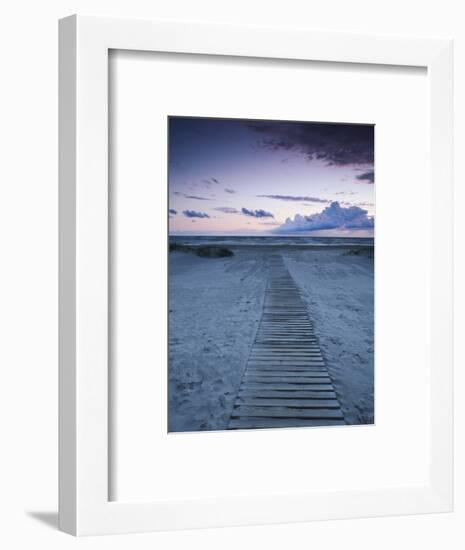 Beach at Dusk, Liepaja, Latvia-Ian Trower-Framed Photographic Print