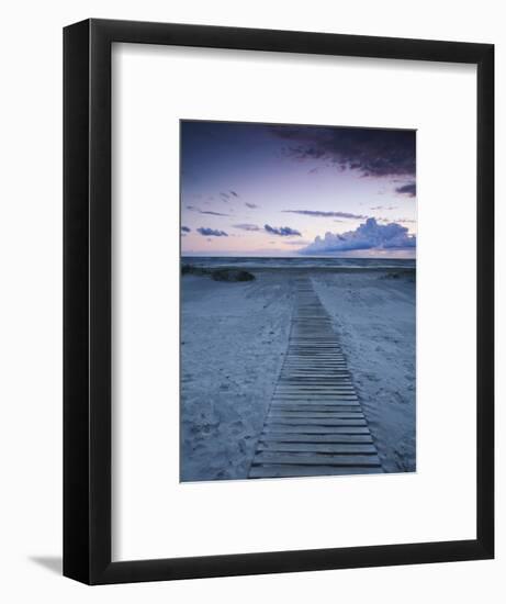 Beach at Dusk, Liepaja, Latvia-Ian Trower-Framed Photographic Print