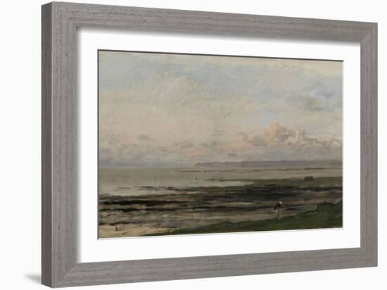 Beach at Ebb Tide-Charles Francois Daubigny-Framed Art Print