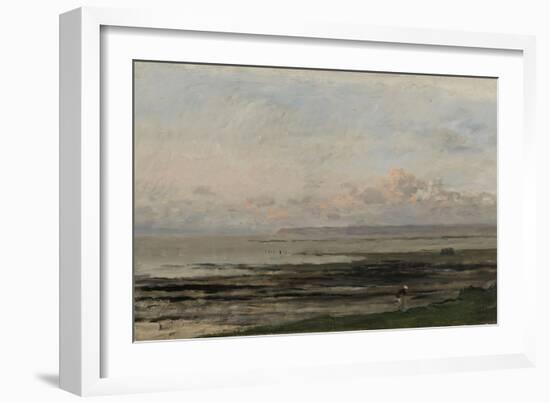 Beach at Ebb Tide-Charles Francois Daubigny-Framed Art Print