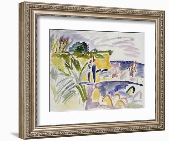 Beach at Fehmarn, 1913-Ernst Ludwig Kirchner-Framed Giclee Print