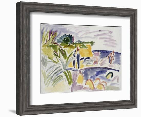 Beach at Fehmarn, 1913-Ernst Ludwig Kirchner-Framed Giclee Print