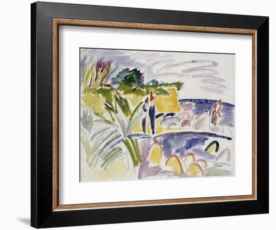 Beach at Fehmarn, 1913-Ernst Ludwig Kirchner-Framed Giclee Print