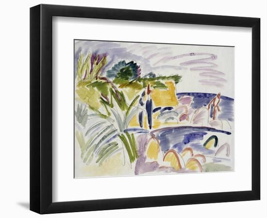 Beach at Fehmarn, 1913-Ernst Ludwig Kirchner-Framed Giclee Print