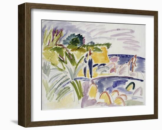 Beach at Fehmarn, 1913-Ernst Ludwig Kirchner-Framed Giclee Print