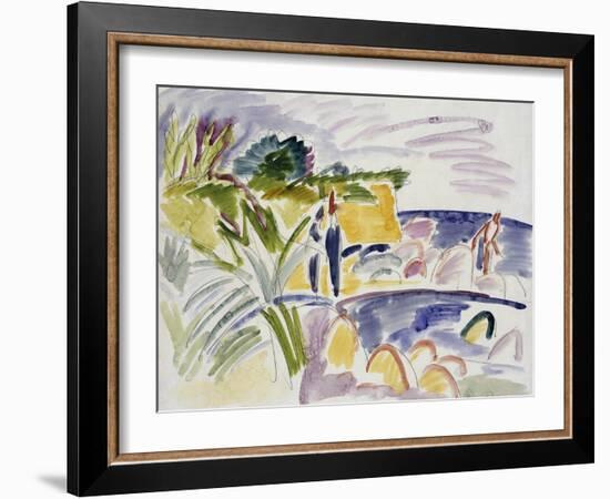 Beach at Fehmarn, 1913-Ernst Ludwig Kirchner-Framed Giclee Print