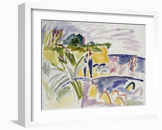 Beach at Fehmarn, 1913-Ernst Ludwig Kirchner-Framed Giclee Print