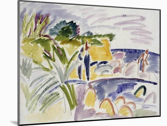 Beach at Fehmarn, 1913-Ernst Ludwig Kirchner-Mounted Giclee Print