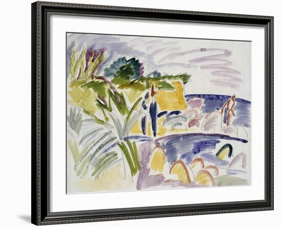 Beach at Fehmarn, 1913-Ernst Ludwig Kirchner-Framed Giclee Print