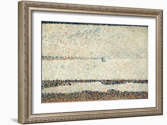 Beach at Gravelines, 1890-Georges Seurat-Framed Giclee Print