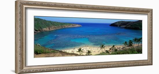 Beach at Hanauma Bay Oahu Hawaii USA-null-Framed Photographic Print