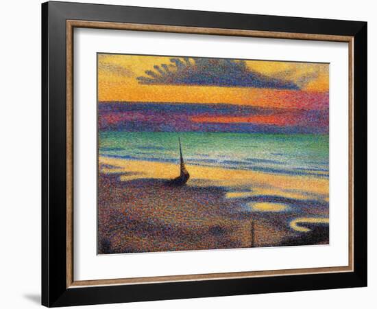 Beach at Heist-Georges Lemmen-Framed Art Print