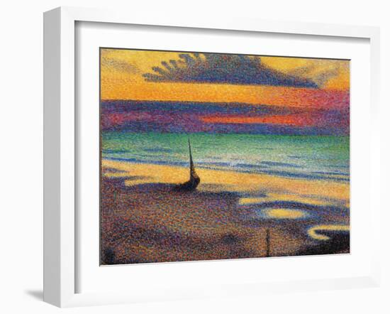 Beach at Heist-Georges Lemmen-Framed Art Print