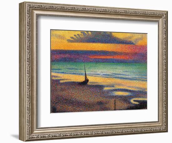 Beach at Heist-Georges Lemmen-Framed Art Print