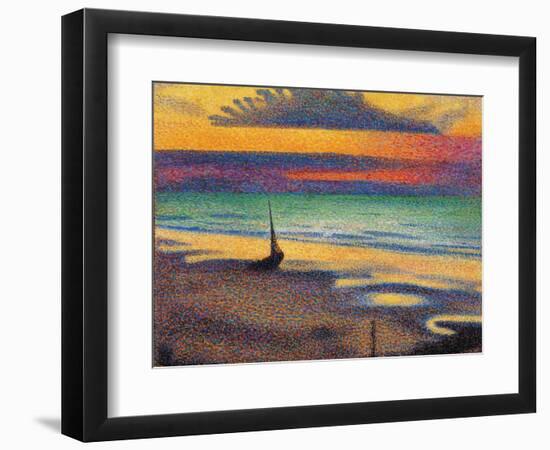 Beach at Heist-Georges Lemmen-Framed Art Print