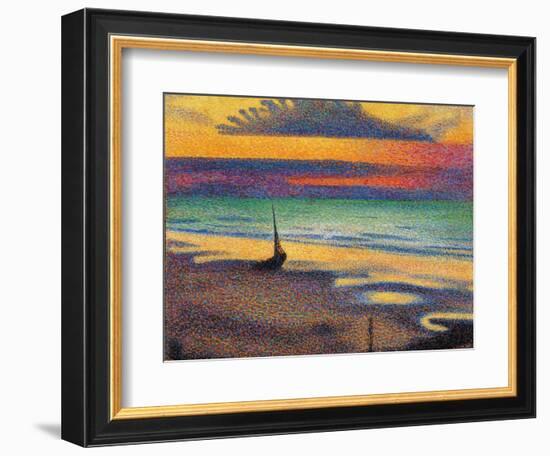 Beach at Heist-Georges Lemmen-Framed Art Print