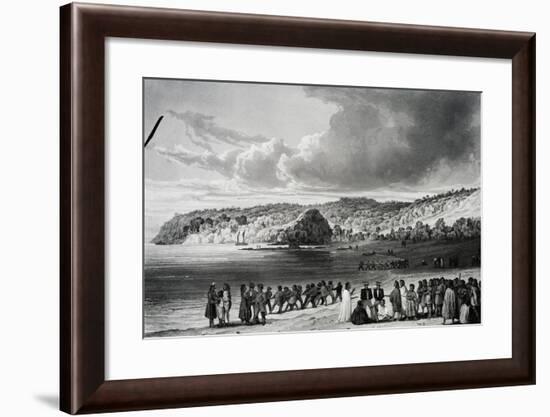 Beach at Korora-Reka-Cyrille Pierre Theodore Laplace-Framed Giclee Print