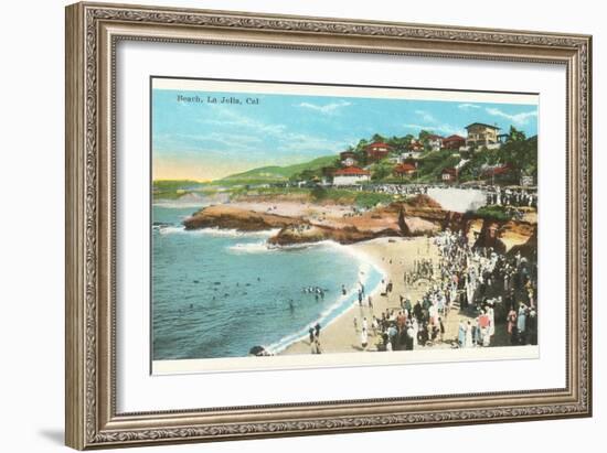 Beach at La Jolla Cove, San Diego, California-null-Framed Premium Giclee Print