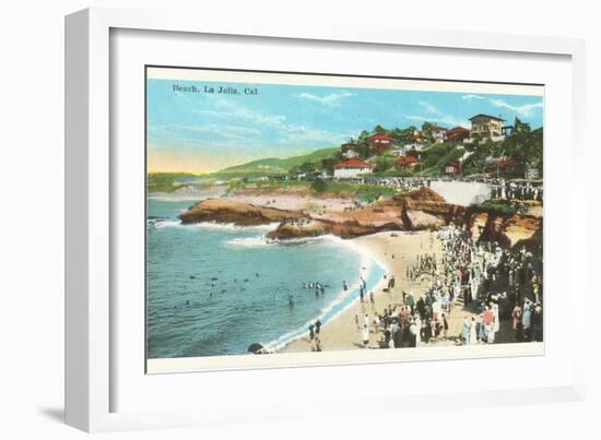 Beach at La Jolla Cove, San Diego, California-null-Framed Art Print