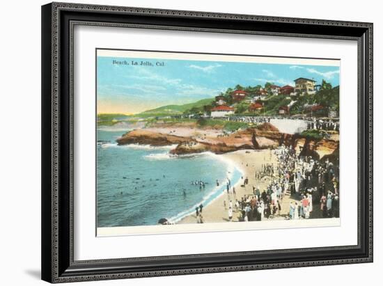 Beach at La Jolla Cove, San Diego, California-null-Framed Art Print