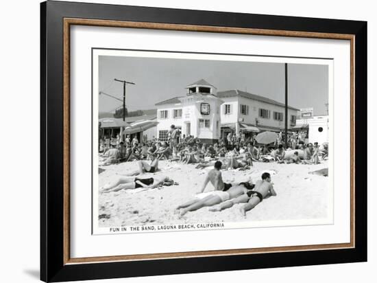 Beach at Laguna Beach-null-Framed Art Print