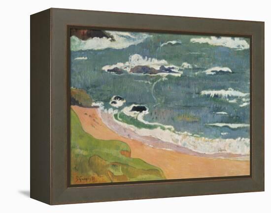 Beach at Le Pouldu, 1889-Paul Gauguin-Framed Premier Image Canvas