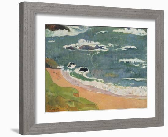 Beach at Le Pouldu, 1889-Paul Gauguin-Framed Giclee Print