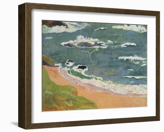 Beach at Le Pouldu, 1889-Paul Gauguin-Framed Giclee Print