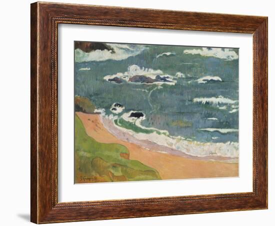 Beach at Le Pouldu, 1889-Paul Gauguin-Framed Giclee Print