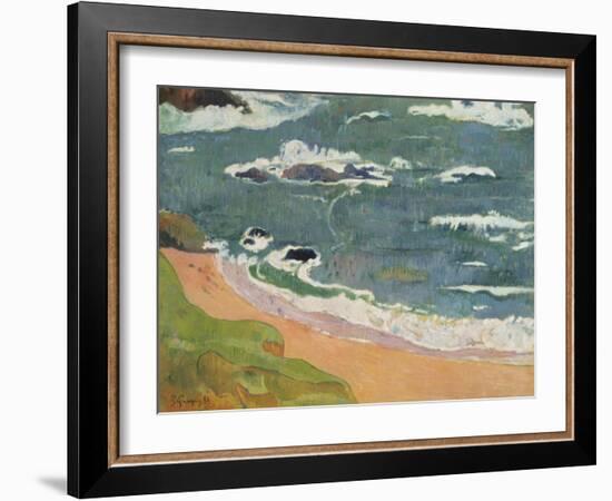 Beach at Le Pouldu, 1889-Paul Gauguin-Framed Giclee Print