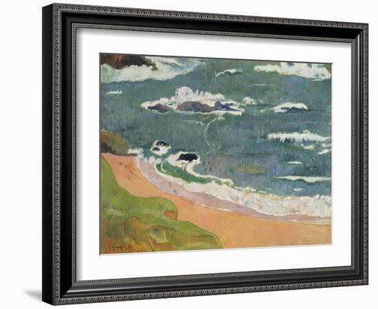 Beach at Le Pouldu, 1889-Paul Gauguin-Framed Giclee Print